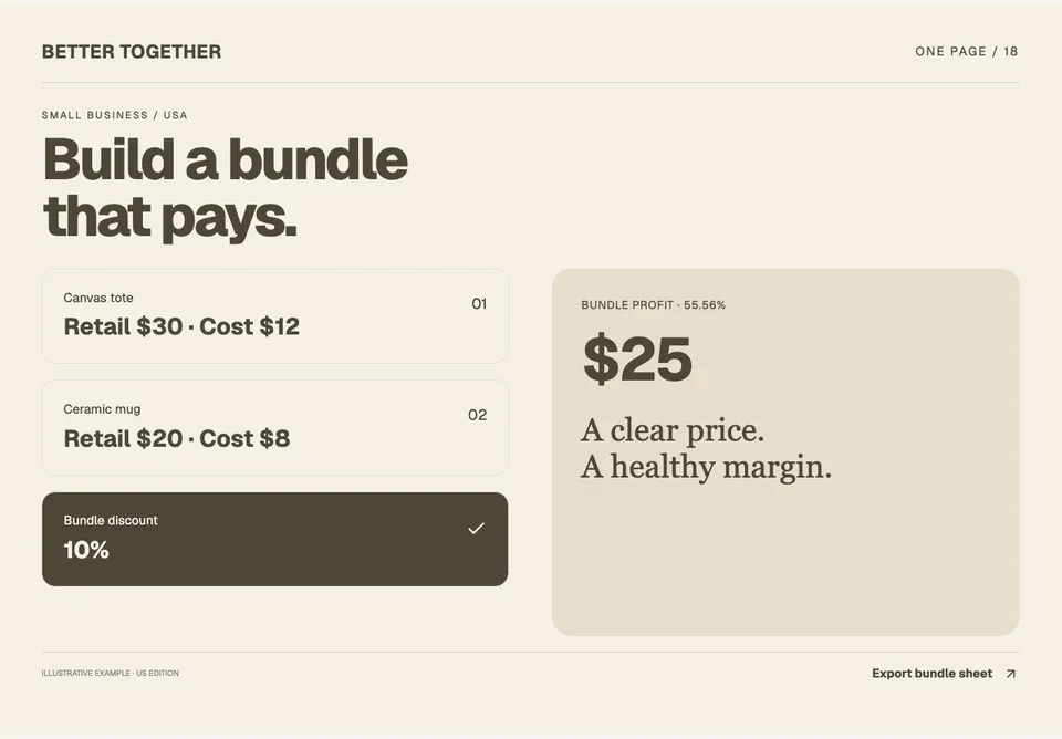 Bundle Price Builder app design concept