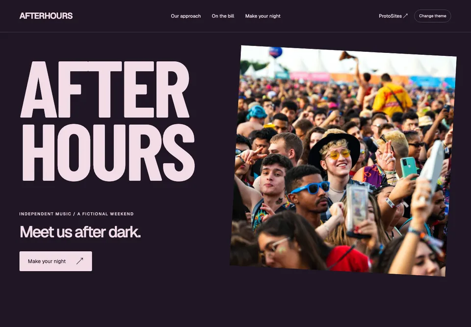 AFTERHOURS website preview