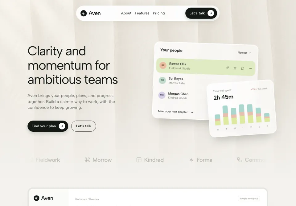 AVEN website preview