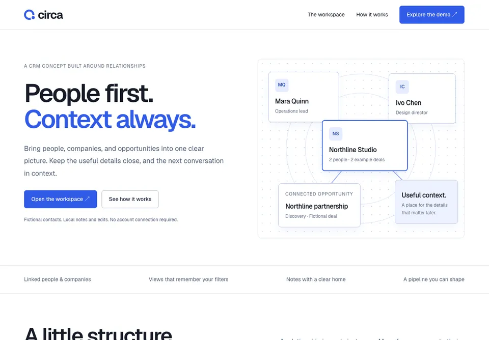 Circa website preview