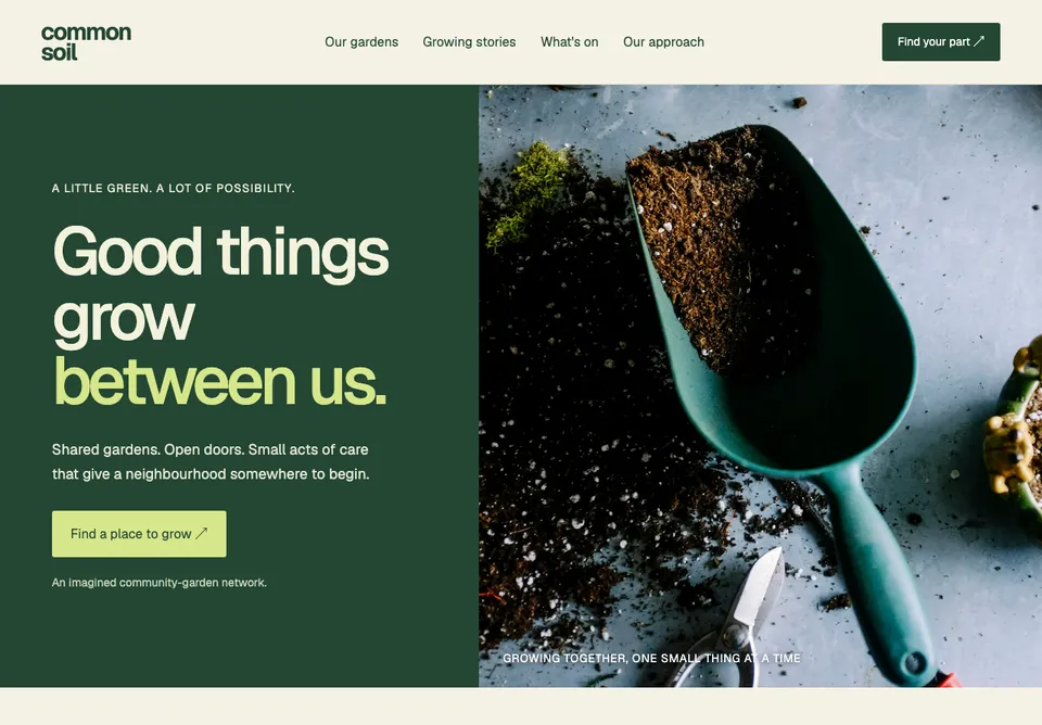 Common Soil website preview
