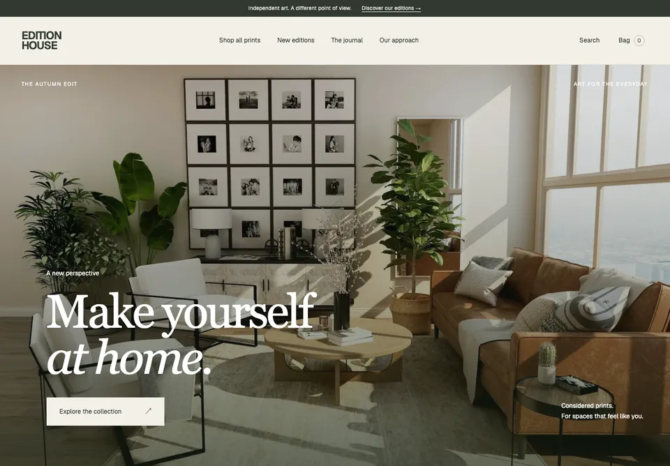 Edition House website preview