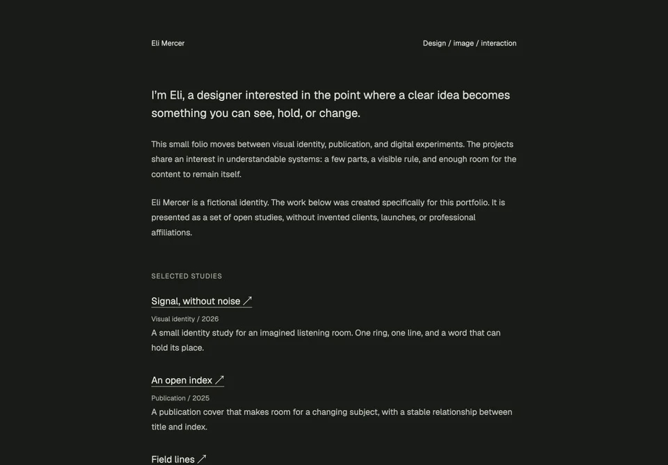 Eli Mercer website preview