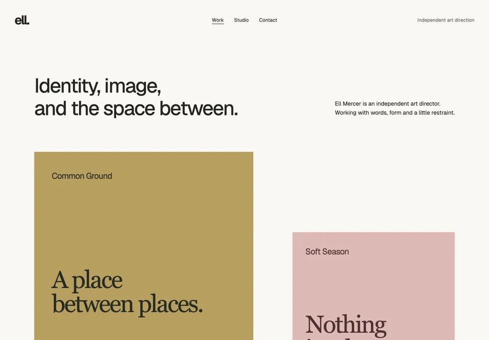 Ell Mercer website preview