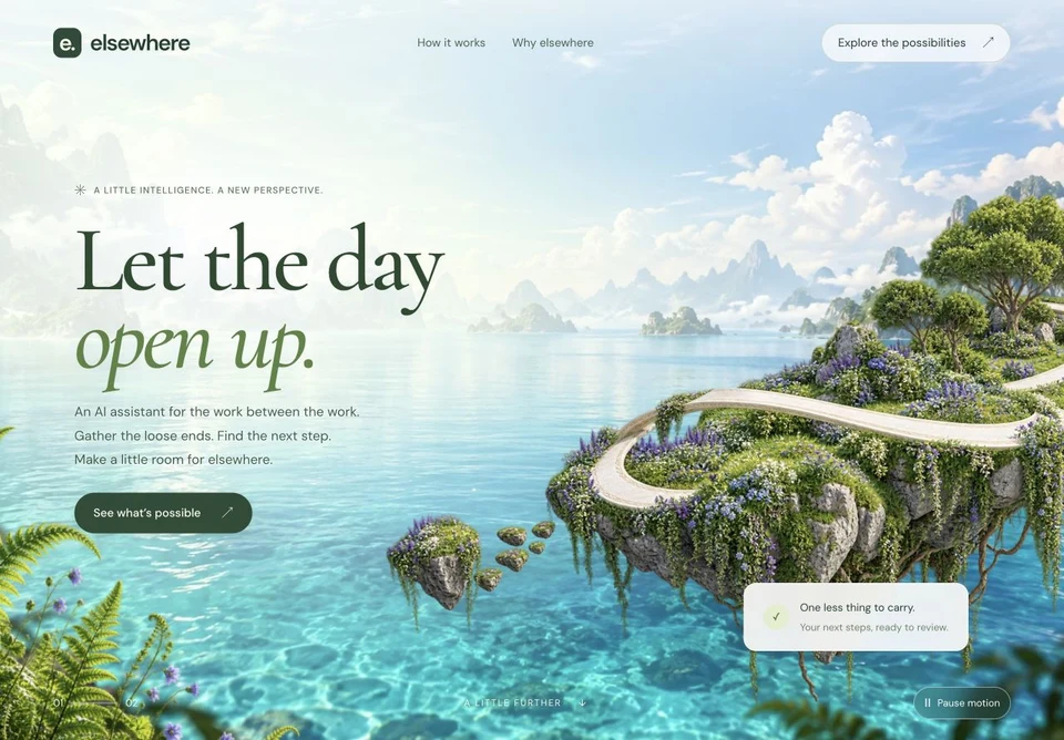 Elsewhere website preview