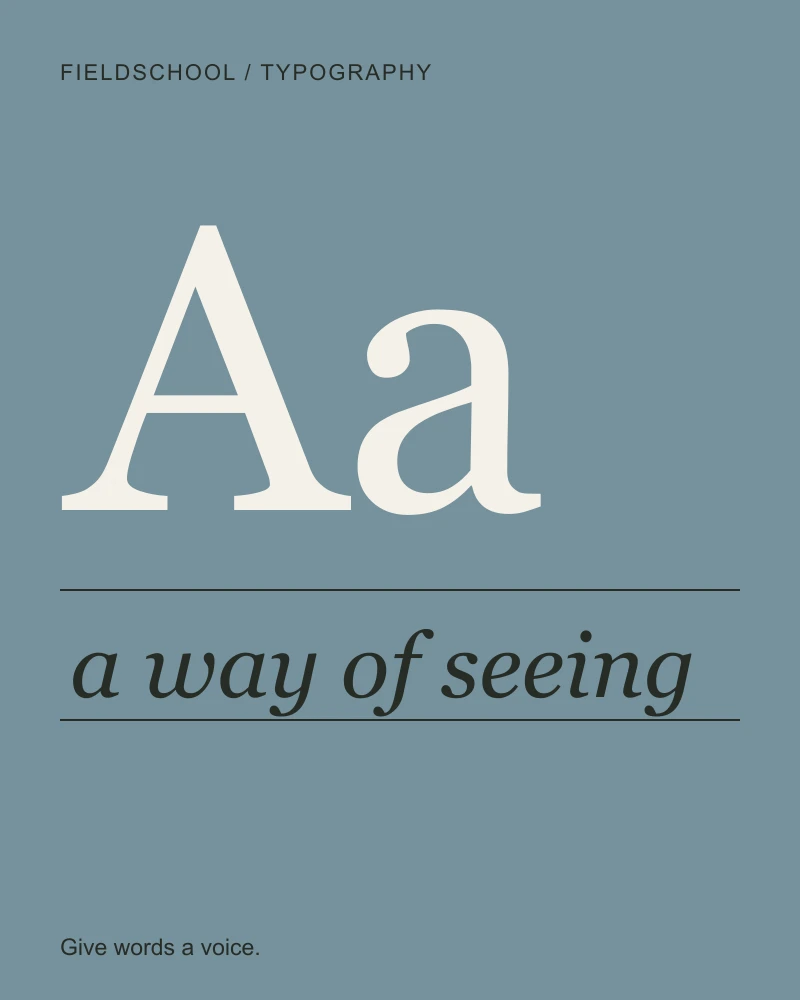 Original typography study poster