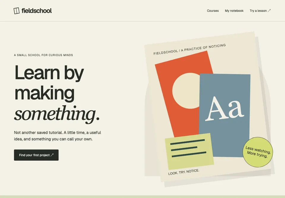 Fieldschool website preview