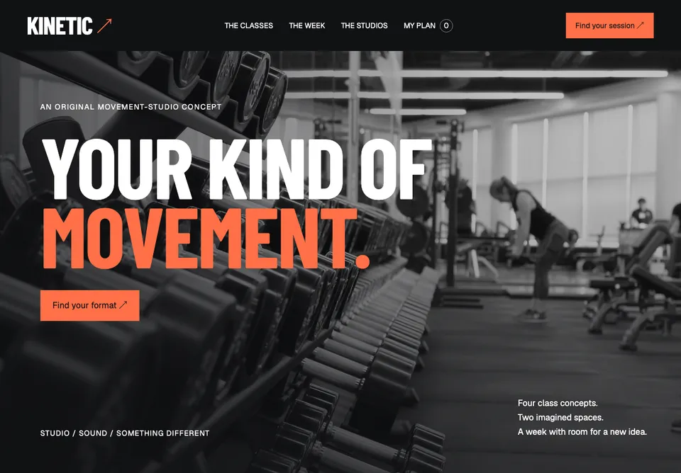 Kinetic website preview