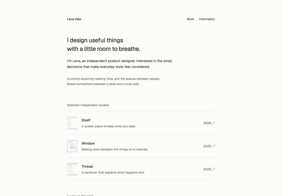 Lena Vale website preview