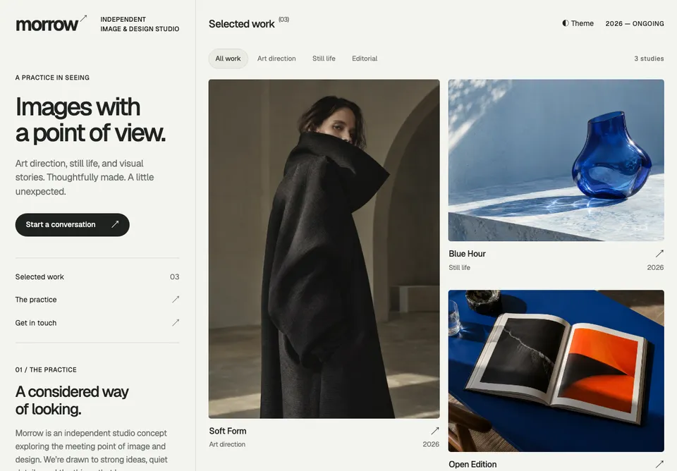 Morrow website preview