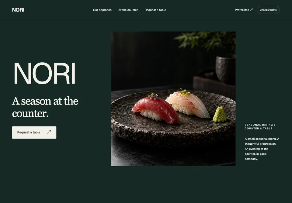 NORI website preview