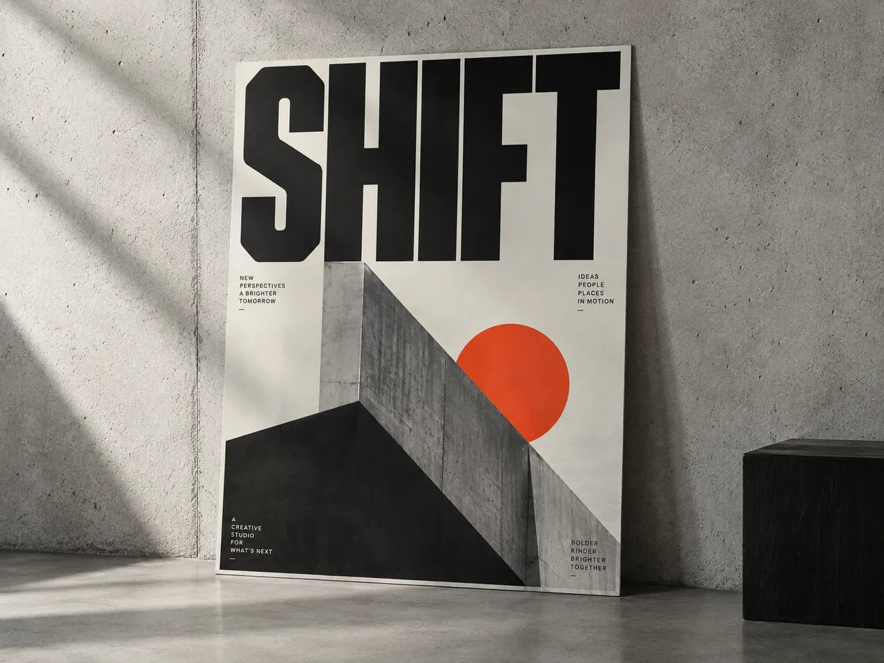 Give an idea a physical presence. Original generated graphic design concept photograph.