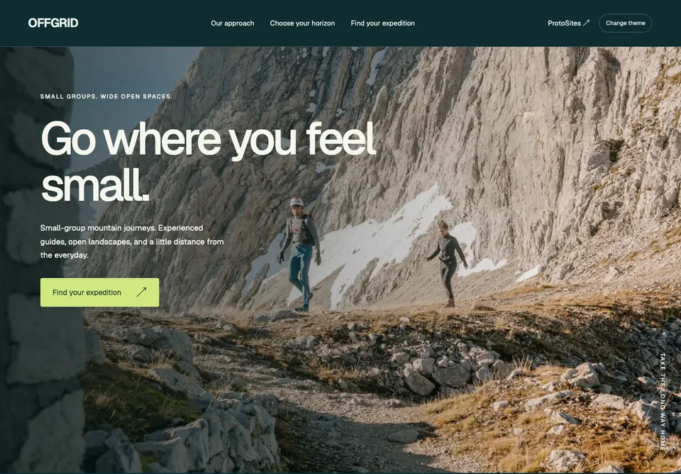 OFFGRID website preview