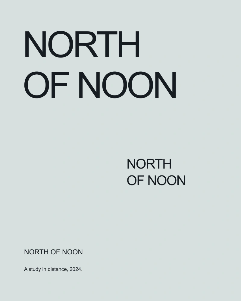 A typographic field study in direction, repetition and distance.