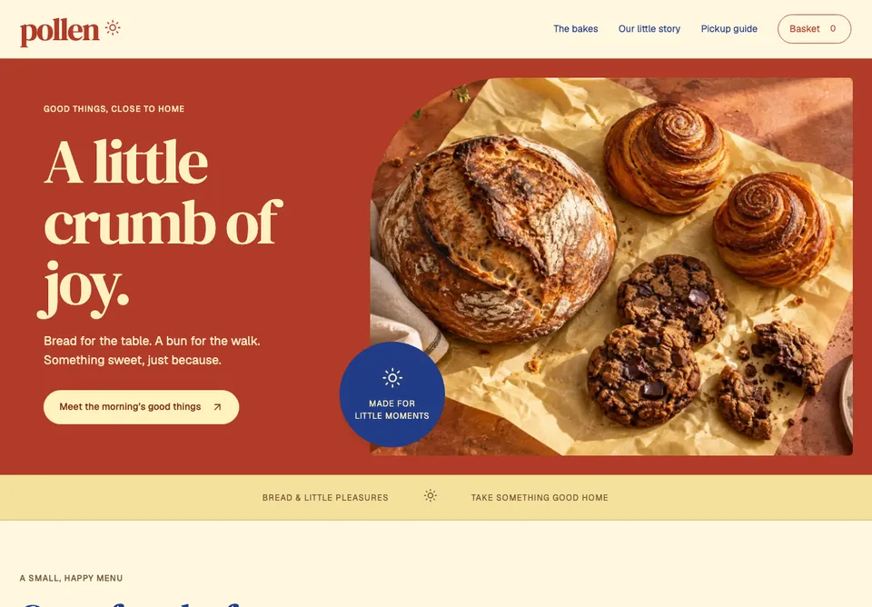 Pollen website preview
