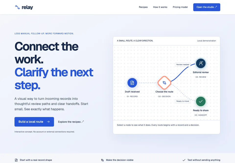 Relay website preview
