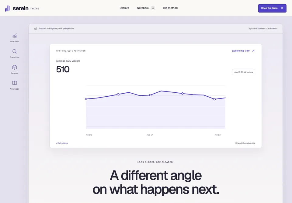 Serein website preview