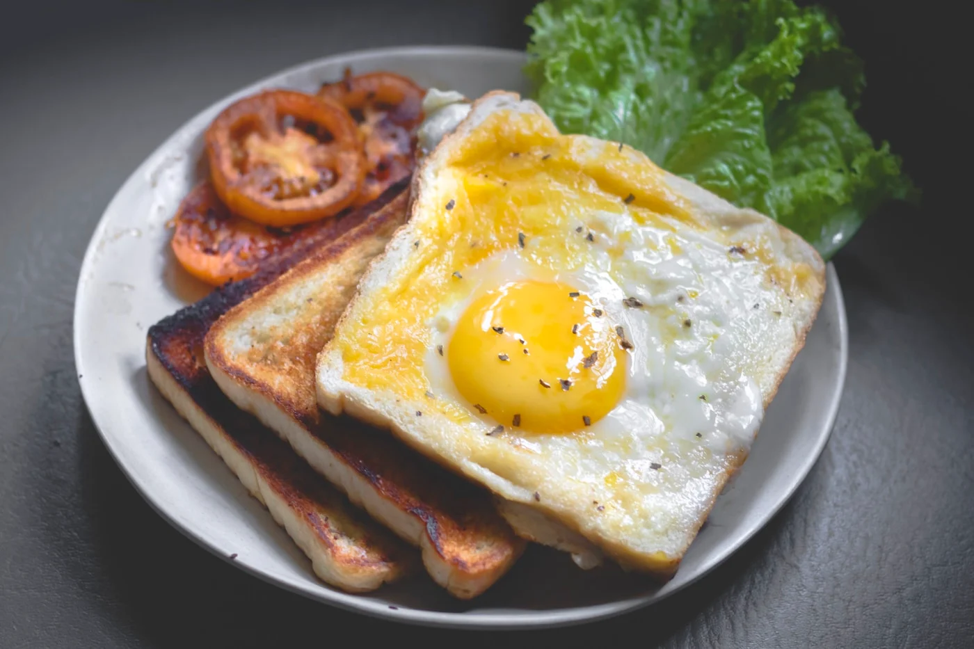 A generous breakfast with coffee and fresh food